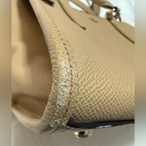 Coach Tan Leather Tote Bag - Picture 6 of 11